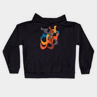 Abstract Collage of Snakes Kids Hoodie